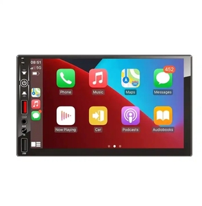 7 pulgadas 1 Din Universal inalámbrico Car Audio Radio An-droid Carplay Compatible Panel fijo reproductor Multimedia USB FM características MP3 - Product Image 1