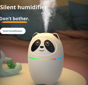 USB Mini phim hoạt hình Panda tạo độ ẩm 3 màu sắc tươi siêu yên tĩnh siêu âm humidistat Kiểm soát 1 năm bảo hành cho hộ gia đình sử dụng - Product Image 3
