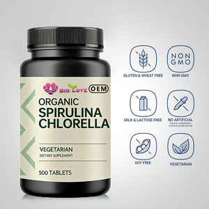 Tabletas de Espirulina y <span class=keywords><strong>Chlorella</strong></span> Orgánica, 500 Tabletas Vegetarianas, Apoyo para la Inmunidad, Desintoxicación y Energía, Venta al Por Mayor Directo de Fábrica - Product Image 5