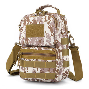 Outdoor Camouflage Tactical Backpack 14 In Adjustable Shoulder Crossbody Bag With Zipper Pocket For Hiking Unisex - Product Image 1