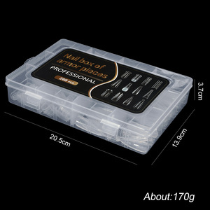Caja <span class=keywords><strong>de</strong></span> plástico profesional para <span class=keywords><strong>uñas</strong></span> reutilizable al por mayor, piezas <span class=keywords><strong>de</strong></span> armadura, 288 piezas, 12 modelos, múltiples <span class=keywords><strong>tipos</strong></span> <span class=keywords><strong>de</strong></span> <span class=keywords><strong>uñas</strong></span>, puntas <span class=keywords><strong>de</strong></span> <span class=keywords><strong>uñas</strong></span> dobles - Product Image 6