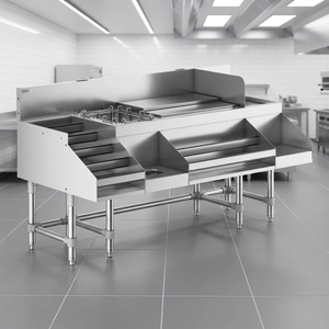 Commercial Bar Cocktail Prep <b>Worktable</b> Commercial Kitchen Steel Fabrication Commercial Kitchen Kitchen Equipment For Restaurant - Product Image 1