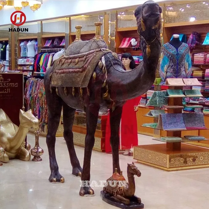 Большой открытый верблюжий орнамент статуя бронзовая верблюжья скульптура