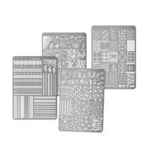 Nouvelle plaque de stamping en acier série XY-EF pour nail art, motif dentelle ajourée style français, pour transfert de gel et impression à carreaux