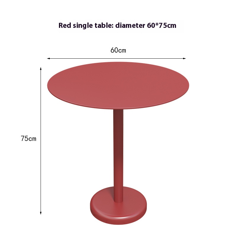 Tavolo rotondo rosso 60 cm