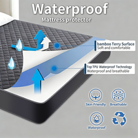 Protège-matelas matelassé imperméable de qualité supérieure, anti-acariens, anti-urine, antidérapant, housse de matelas complète