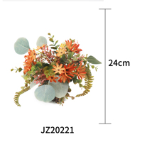 Vente chaude Automne-Couleur Artificielle Bambou En Pot Chrysanthème Mixte Mini Maison Vase Plantes Décoratives pour la Fête Des Mères Pâques