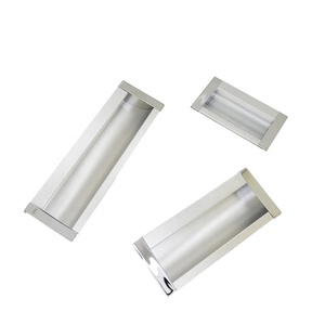 Gagang Pintu Geser Tersembunyi Model Flush Pull, Warna Perak, untuk Pintu Gudang, Gagang Inset Modern untuk Dapur dan Villa, Perlengkapan Pintu Geser - Product Image 5