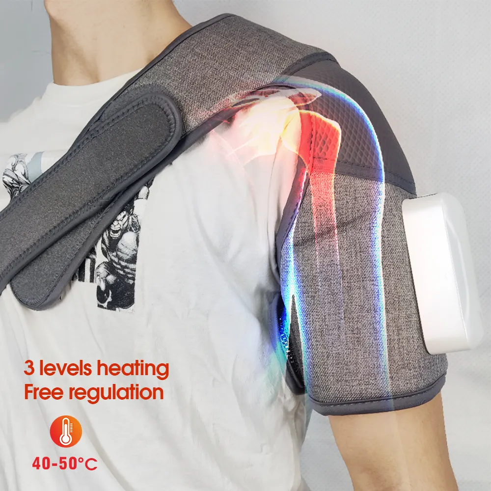 YICOLY-máquina de masaje de calor eléctrico, masajeador de hombros con calor, nailon ABS, 40-55 grados centígrados