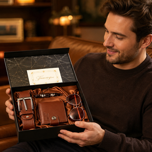 Ensemble <span class=keywords><strong>Cadeau</strong></span> Homme : Ceinture en Cuir, Porte-clés Parfum, Stylo – Idéal <span class=keywords><strong>pour</strong></span> <span class=keywords><strong>Papa</strong></span>, Fête des Pères, Nouvel An, Noël – Vente Transfrontalière - Product Image 1