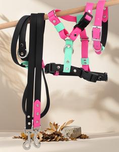 Premium Quality Custom Logo <strong>Dog</strong> Gear Waterproof Adjustable Quick Release Sturdy Metal No Pull Harness Leash Set Two Tone Colors - Product Image 5