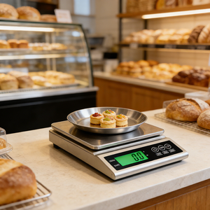 Balance alimentaire électronique numérique pour usage domestique, balance <span class=keywords><strong>de</strong></span> cuisine 10 kg avec plateau en acier inoxydable - Product Image 2