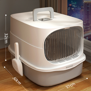 Fully Enclosed <strong>Cat</strong> Litter Box PP Plastic Material Easy to Clean Detachable Splash Proof <strong>Cat</strong> <strong>Toilet</strong> Pet Supplies Wholesale - Product Image 1