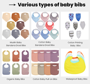 Oem بيع بالجملة بانديانا الطفل مريلة التكنولوجيا سعر جيد الشاش الطفل باندانا المراليل مجموعة تغذية الطفل مريلة - Product Image 6