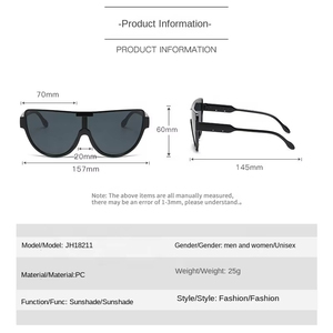 Gafas de Sol de Moda, Lujosas, de Doble Puente, Extra Grandes, para Mujer, de una Pieza, con Logotipo Personalizado - Product Image 2