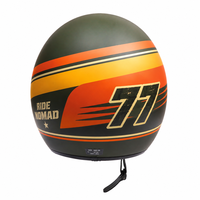 Casque de moto ouvert unisexe de style rétro, personnalisable, avec mentonnière réglable, certifié DOT ECE NBR