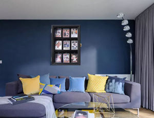 Marco de exhibición de tarjeta coleccionable negro con estantes extraíbles Vitrina de tarjeta deportiva de 9 grados 98% UV-Anti Acrílico - Product Image 5