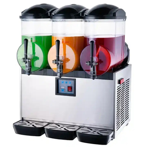 Suministro de fábrica Máquina de aguanieve de hielo comercial de tres cilindros Máquina de bebidas congeladas para batidos de hielo Bebida de hielo de verano de congelación rápida - Product Image 1