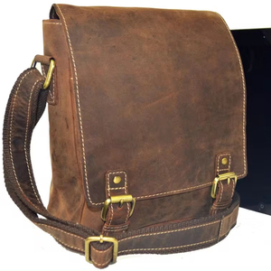 Sac à bandoulière Vintage en cuir véritable fait à la main pour hommes et femmes sac à bandoulière pour hommes et femmes - Product Image 1