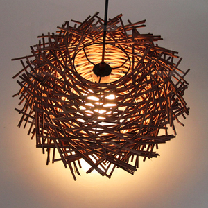 Lampadario Moderno di Lusso in Rattan di Bambù per Ampio Soggiorno - Product Image 5