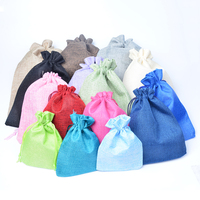Sac à cordon personnalisé en toile de jute écologique, recyclable et réutilisable, 15x20cm, pour café, Noël