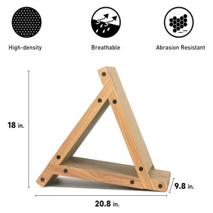 Rascador vertical de 3 lados para gatos, poste rascador para gatos, juguete triangular para túneles para rascar gatos, rampa rascadora para gatitos - Product Image 2