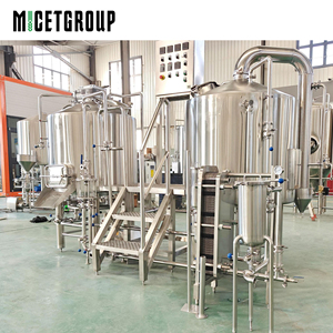 Machine de brassage de bière Ale Lager 350L pour brasserie, 2 cuves, contrôle PID, avec plateforme de travail, en SUS304, à vendre - Product Image 2