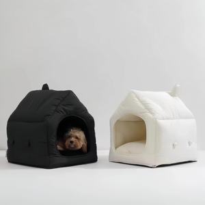 Anpassbares OEM Wasserdichtes Winter Luxus Indoor Tierhaus Hundebetten Katzenhöhle mit Hausrahmen - Product Image 1