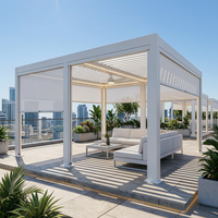Pergola extérieure ventilée en aluminium avec moustiquaire intégrée – Idéale pour jardin, balcon et relaxation estivale sans insectes