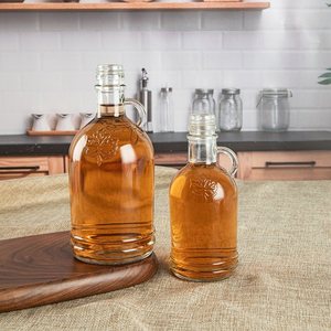 Bottiglia in Vetro Personalizzata da <span class=keywords><strong>270</strong></span> <span class=keywords><strong>ml</strong></span> e 500 <span class=keywords><strong>ml</strong></span> con Incisione a Foglia d'Acero per Dispensare Miele e Olio - Product Image 6