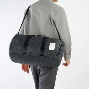 Custom Logo Brand Men's Duffle Bags Waterproof PU Leather Luggage <b>Storage</b> Bag for Outdoor Business Travel - Product Image 5