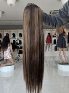 Pelucas con Parte en U sin Pegamento para Mujer -- Peluca de Fibra Capilar Humana con Banda Elástica Transpirable y Línea de Cabello Natural, Cómoda y Segura para el Verano - Product Image 4