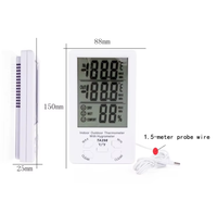 ABS Thermo-Hygrometer with LCD Display -40-70 Temperature Range 10%-99% Humidity Large LCD Clock Thermometer