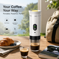Machine à café électrique d'extérieur 3-en-1 avec écran LED, chauffage rapide, portable, pour voyage, voiture, camping, logo personnalisé