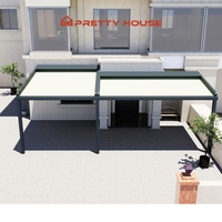 Prix d'usine Gazebo motorisé étanche en PVC de jardin auvent de toit rétractable en aluminium avec écran latéral