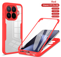 Étui de protection intégral à 360 degrés pour téléphone Xioami MI 17T Pro/MI 17T, transparent en TPU + acrylique + PET, avec protection d'écran avant