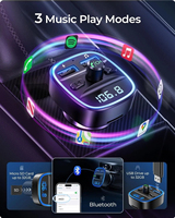 Chargeur de voiture double USB avec navigation DSP, commande vocale intelligente, émetteur FM, fonction stéréo, lecteur MP3 sans fil