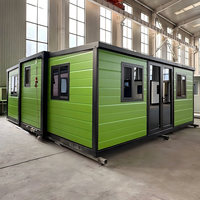 Maison conteneur pliable en acier moderne et extensible, villa préfabriquée 2-3 chambres pour usage commercial, disponible en 20 pieds