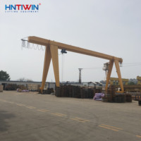 Pont roulant à portique A-Frame HNTIWIN à prix d'usine, monté sur rail, 5/10 tonnes, avec palan électrique, moteur et télécommande sans fil