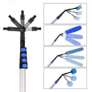 ชุดแปรงทำความสะอาดในครัวเรือนอุปกรณ์พลาสติกที่เป็นมิตรกับสิ่งแวดล้อมพร้อมเสาขยาย - Product Image 5