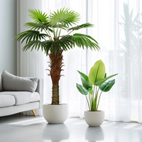 Palmier Robusta Artificiel Certifié Anti-UV de 2m, Écologique, Résistant à l'Eau, Décoratif Intérieur/Extérieur, Plante Artificielle Verte