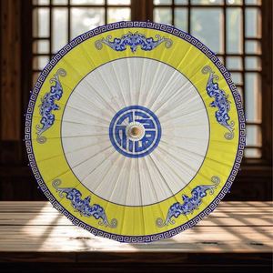 84CM Handmade <b>Bamboo</b> Paper Umbrella Elegant Straight Design Oilpaper <b>Panel</b> for Weddings Painted Techniques Party Style Hand Fan - Product Image 5