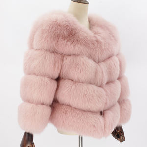 Manteau de fourrure de renard véritable pour femme, blouson d'hiver, vraie fourrure naturelle, vente en gros, - Product Image 3