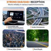 Adaptateur récepteur radio numérique DAB+ pour voiture à double antenne, boîtier DAB pour autoradio Android, universel pour l'Europe