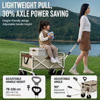 Chariot de camping pliable avec plateau de table, cadre en acier, plusieurs tailles - Chariot utilitaire robuste pour pique-nique, plage, jardin, marché
