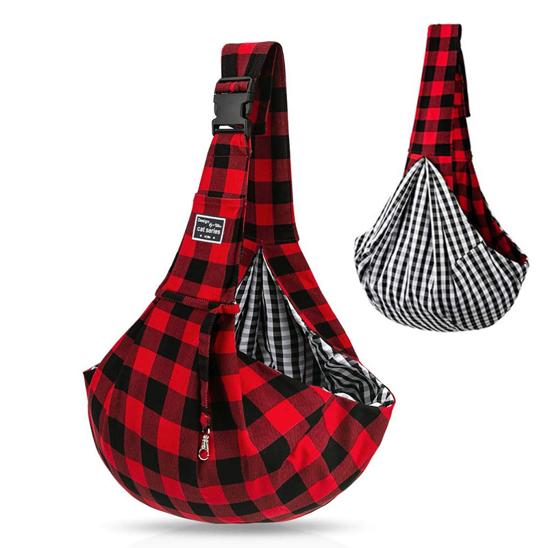 Sac pour animaux de compagnie réglable avec boucle rouge