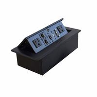 Caja de alimentación emergente de mesa de EE. UU. Caja de conexión de salida Multimedia amortiguada para conferencias/enchufe emergente de escritorio con USB VGA,Audio RJ45