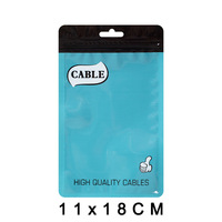 Durable Data Cable USB Neutral Reusable BOPP+CPP Plastic Self-Sealing Zipper Top Gift Craft Packaging Bag Mobile Phone