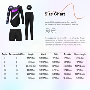 Tenue de gymnastique, patinage artistique et danse pour filles de 6 à 14 ans : justaucorps avec short, leggings et bandeau pour spectacles et entraînements de danse décontractés - Product Image 6