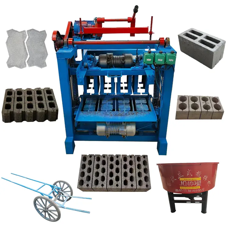 Delivery to Zimbabwe Factory Sale Block Making Machine Concrete Hollow Solid Interlocking Brick Making Machine